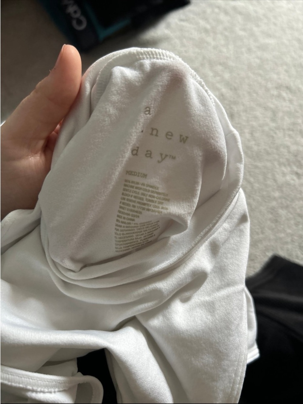 3/$10 White Sleeveless Mock Neck Womens One-Piece Bodysuit - Picture 2 of 2
